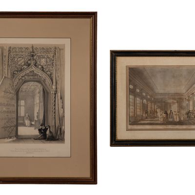 Sale Photo Thumbnail #108: Louis Haghe (Belgian / British 1806-1885) 'Entrance to the Hall of Princes at Hohensalzburg' Lithograph