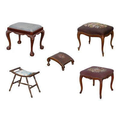 Sale Photo Thumbnail #364: Upholstered Ottoman Assortment