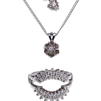Sale Photo Thumbnail #461: 14k White Gold and Diamond Jewelry Assortment