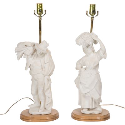 Sale Photo Thumbnail #280: Alabaster Figural Table Lamps