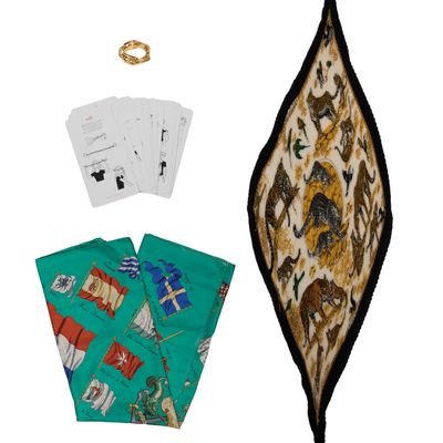 Sale Photo Thumbnail #427: Hermes Scarves and Accessory Assortment