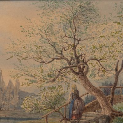 Unknown Artist (British, 19th Century) Watercolor on Paper