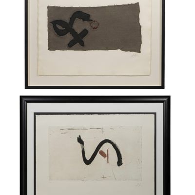 Sale Photo Thumbnail #141: Antoni Tapies (Spanish, 1923-2012) Etching and Lithograph