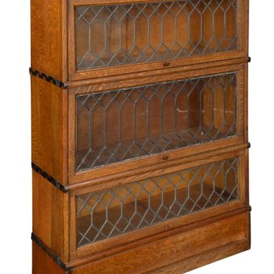 Sale Photo Thumbnail #342: Macey Oak Barrister Bookcase