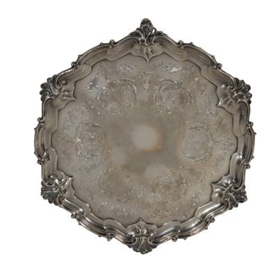 Sale Photo Thumbnail #539: English Sterling Silver Footed Tray