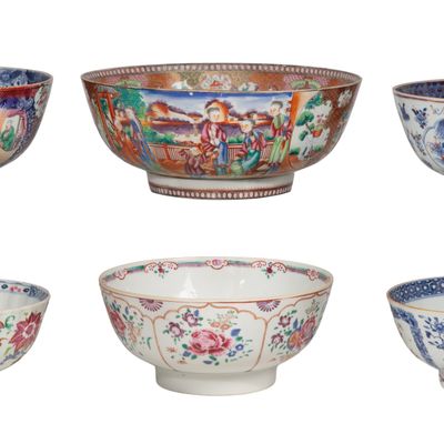 Sale Photo Thumbnail #316: Chinese Export Porcelain Bowl Assortment