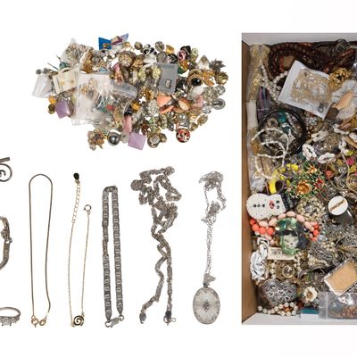 Sale Photo Thumbnail #499: Gold, Sterling Silver and Costume Jewelry Assortment