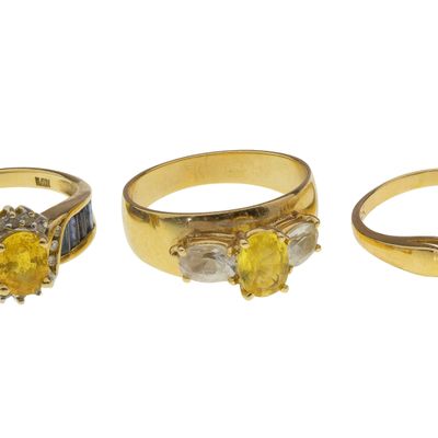 Sale Photo Thumbnail #469: 14k Yellow Gold, Sapphire and Diamond Ring Assortment