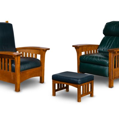 Sale Photo Thumbnail #354: Sam Moore Furniture Mission Style Armchairs and Ottoman