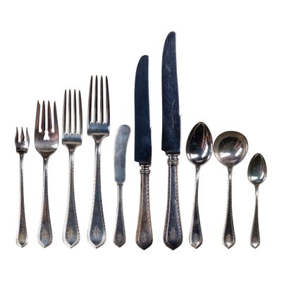 Sale Photo Thumbnail #509: Gorham Old London Engraved Sterling Silver Flatware Service