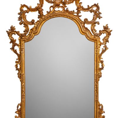 Sale Photo Thumbnail #365: Italian Giltwood Rococo Style Mirror