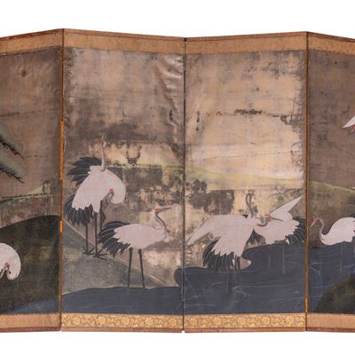 Sale Photo Thumbnail #339: Japanese Six-Panel Floor Screen
