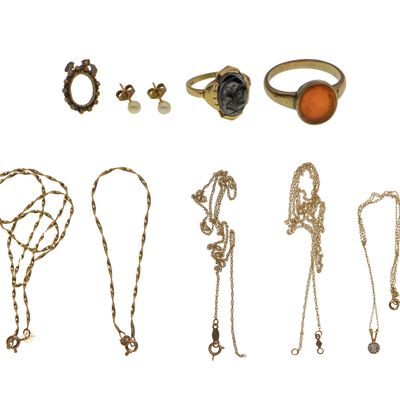 Sale Photo Thumbnail #450: 14k, 10k and 8k Yellow Gold Jewelry Assortment
