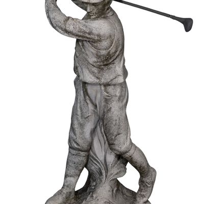 Sale Photo Thumbnail #268: Concrete Golfer Garden Statue