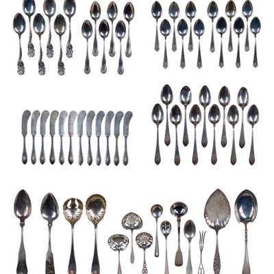 Sale Photo Thumbnail #518: Sterling Silver Flatware Assortment
