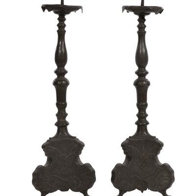 Sale Photo Thumbnail #260: Bohemian Metal Altar Prickettes