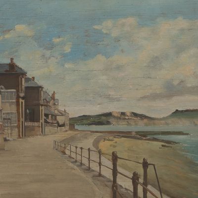 After P. J. Woodrow (English, 1878-1947) 'Lyme Regis' Oil on Board