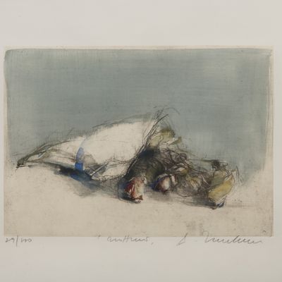 Sale Photo Thumbnail #137: Alessandro Nocentini (Italian, b.1949) 'Roses' Color Etching