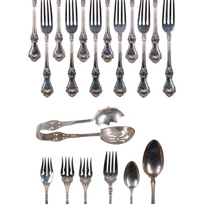 Sale Photo Thumbnail #512: Wallace Sterling Silver Flatware Assortment