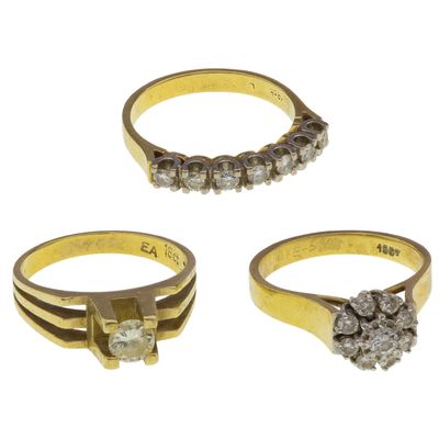 Sale Photo Thumbnail #476: 18k Yellow Gold Ring Assortment