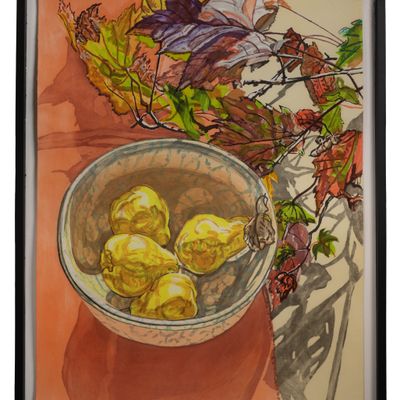 Janet Fish (American, b.1938) 'Still Life with Pears' Lithograph