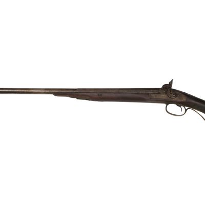 Sale Photo Thumbnail #411: Ward Black Powder Percussion Double Barrel Shotgun