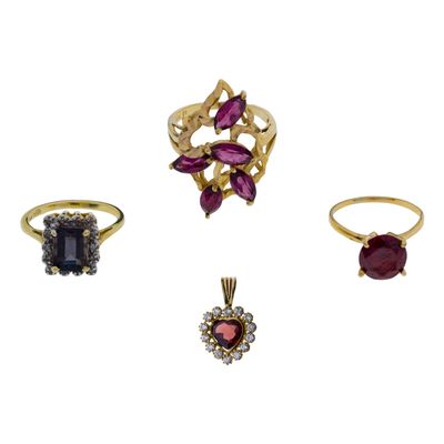 Sale Photo Thumbnail #467: 14k Yellow Gold and Gemstone Ring Assortment