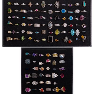 Sale Photo Thumbnail #491: Sterling Silver Ring Assortment