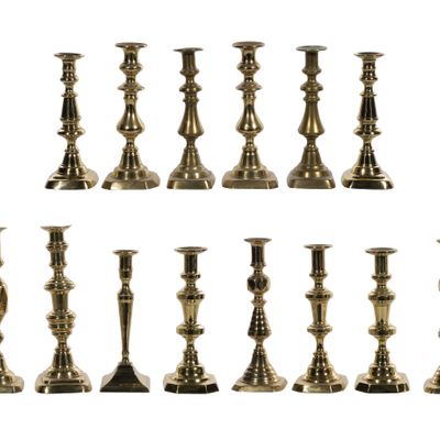 Sale Photo Thumbnail #254: Brass Candlestick Assortment