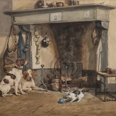 Jules Bertrand Gelibert (French, 1834-1916) Watercolor on Paper