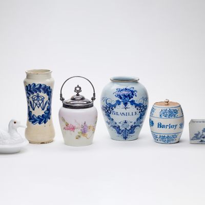 Sale Photo Thumbnail #168: Stoneware and Glass Assortment