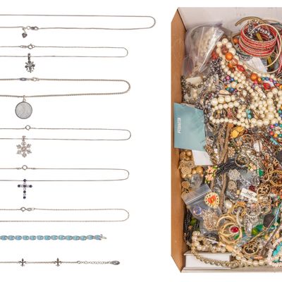 Sale Photo Thumbnail #492: Gold, Sterling Silver and Costume Jewelry Assortment