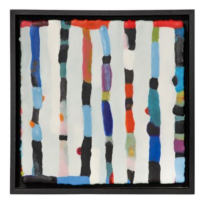 Kathleen Waterloo (French, b.1947) 'JuJu II' Encaustic on Cloth