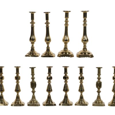 Sale Photo Thumbnail #255: Brass Candlestick Assortment