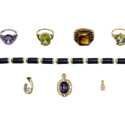 Sale Photo Thumbnail #458: 10k Gold and Gemstone Jewelry Assortment