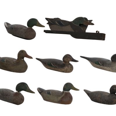 Sale Photo Thumbnail #394: Carved Wood Decoy Assortment