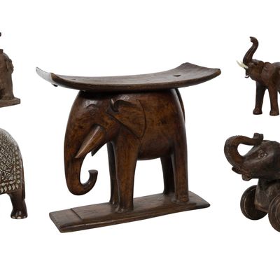Sale Photo Thumbnail #238: Carved Wood Elephant Decorative Assortment
