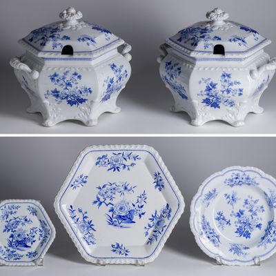 Sale Photo Thumbnail #212: J&WR Japan Flower Staffordshire Stone China Assortment
