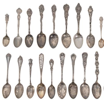 Sale Photo Thumbnail #536: Sterling Silver Souvenir Spoon Assortment