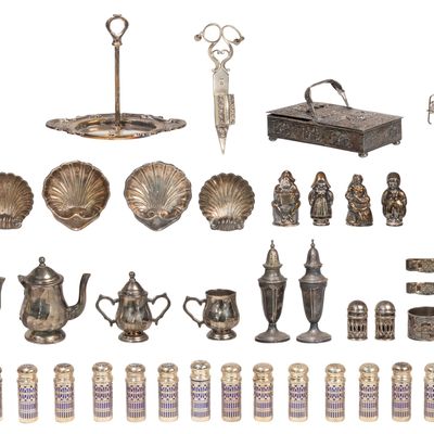 Sale Photo Thumbnail #560: Silverplate Flatware and Hollowware Assortment