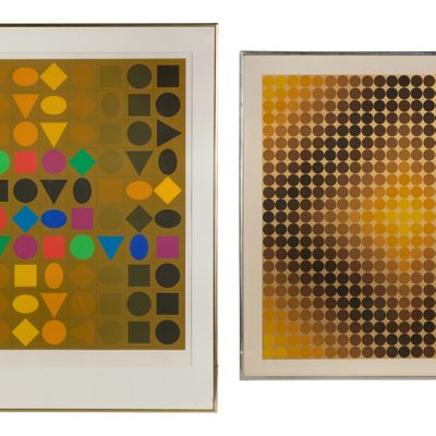 Sale Photo Thumbnail #120: Victor Vasarely (French / Hungarian, 1906-1997) Op Art Serigraphs