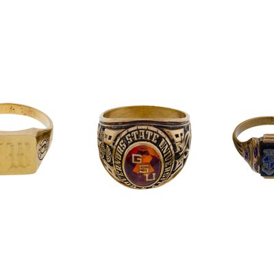 Sale Photo Thumbnail #460: 10k Yellow Gold School and Signet Ring Assortment