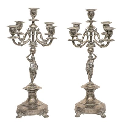 Sale Photo Thumbnail #559: European Silver (800) Candelabras