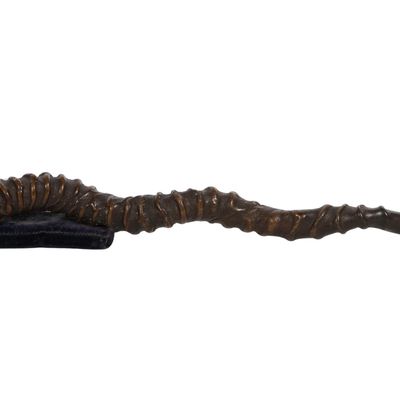 Sale Photo Thumbnail #373: Silver Mounted Blackbuck Antelope Horn