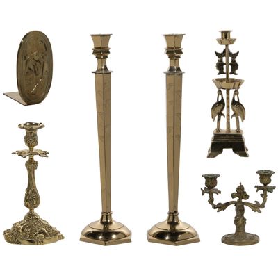 Sale Photo Thumbnail #259: Decorative Brass Object Assortment