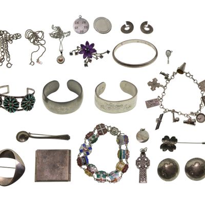 Sale Photo Thumbnail #497: Sterling Silver and Costume Jewelry Assortment