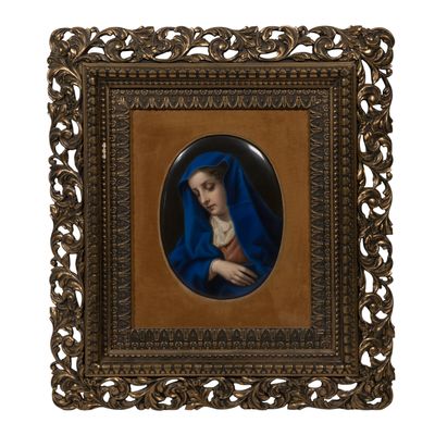 Sale Photo Thumbnail #165: KPM Hand Painted Mother of Sorrows Porcelain Plaque