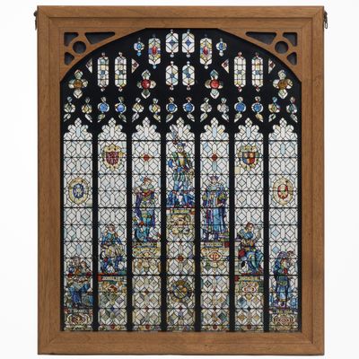 Sale Photo Thumbnail #237: Stained Glass Style 'Seven Ages of Man' Tableau