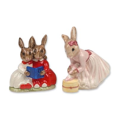 2pc Royal Doulton Bunnykins Figurines