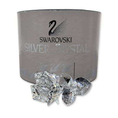 Swarovski Silver Crystal Rose Blossom Figurine